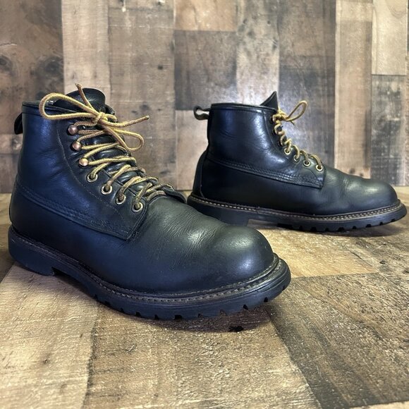 Red Wing 2930 Black Plain Toe Ice Cutter Lace Up Work Boots Mens 8 D - Picture 12 of 12